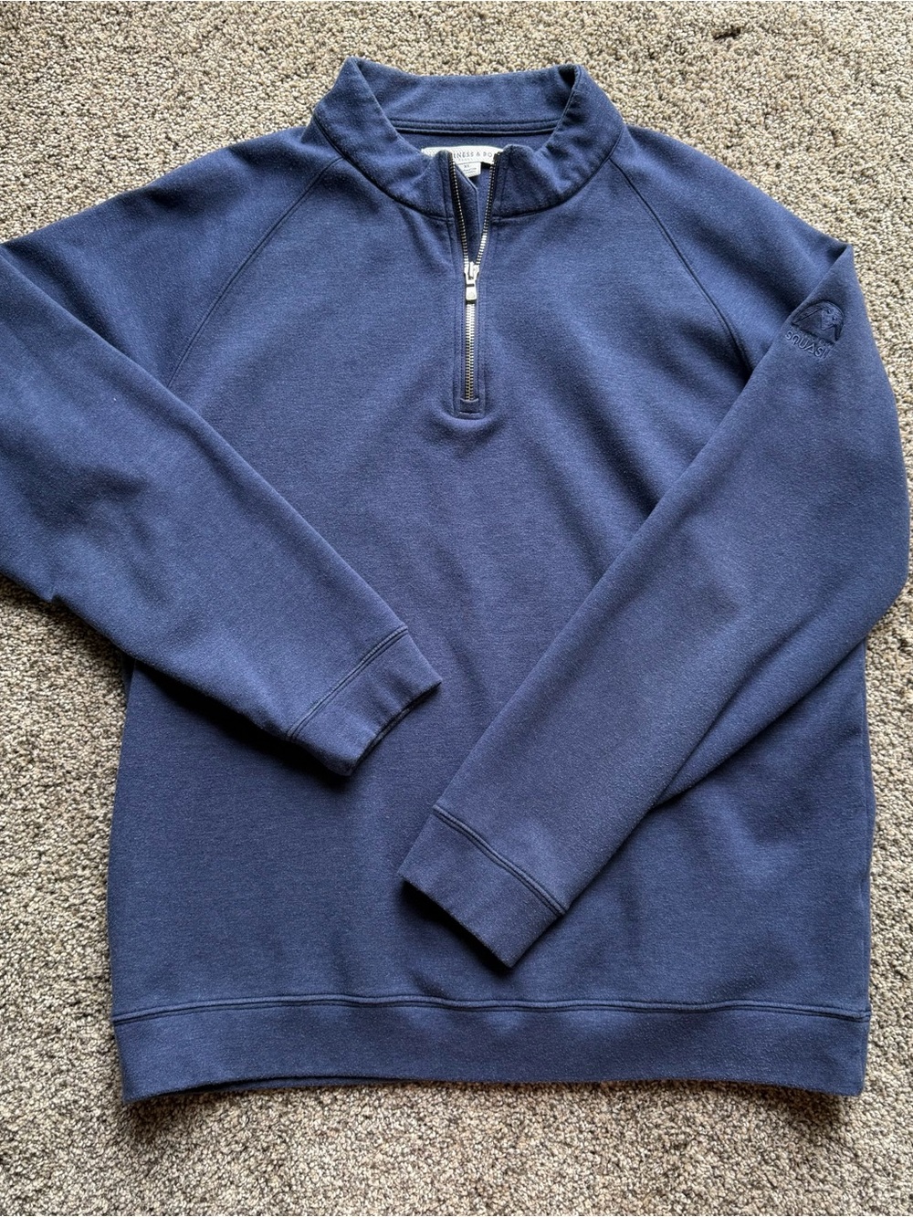 Holderness & Bourne Men's Half-Zip Navy Knit Pullover Size XL Preppy Academia
